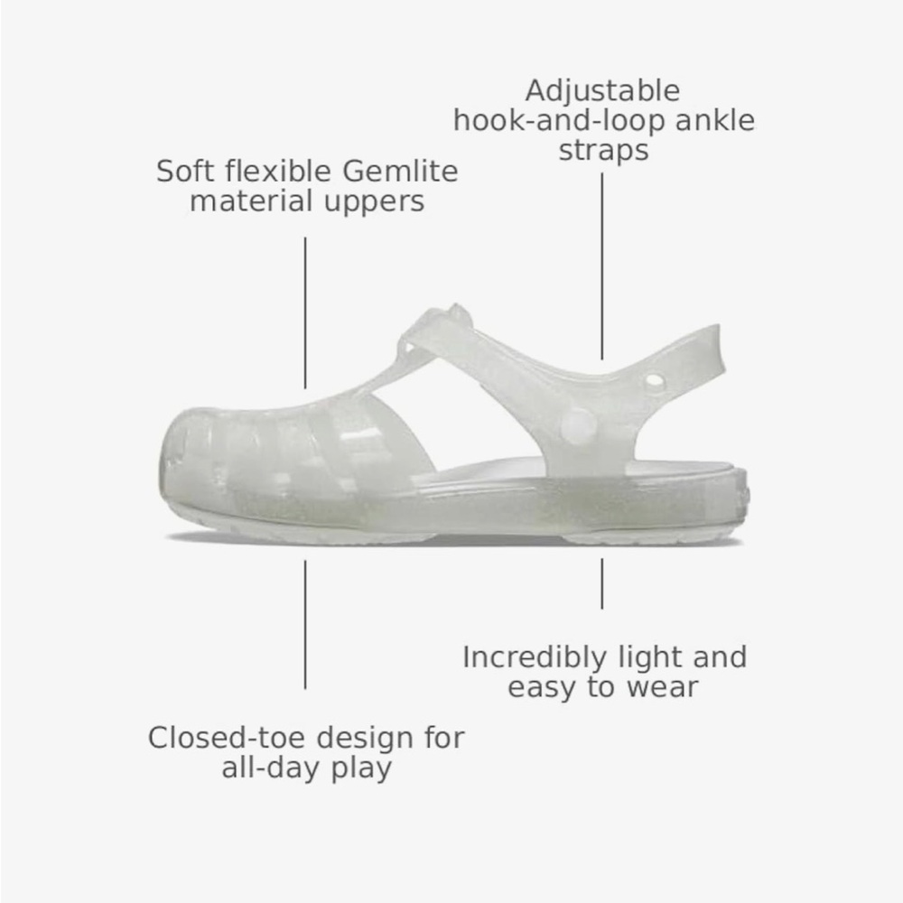 Crocs Kids Glitter Jelly Sandals - Picture 6 of 6
